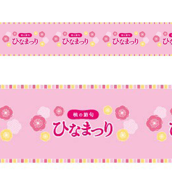 ひなまつりビニール幕(桃の花)H60cm×50m