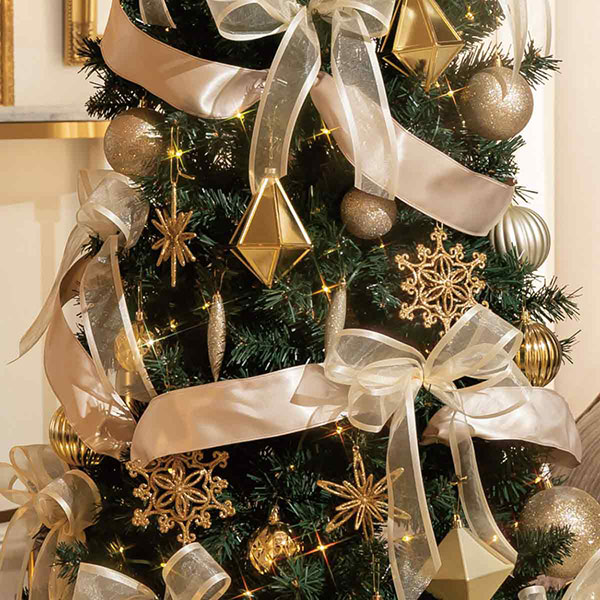 スクエアベーススリムツリーセット【ゴールド】