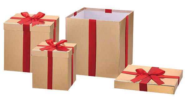 装飾用プレゼントボックス【ピンクゴールド】