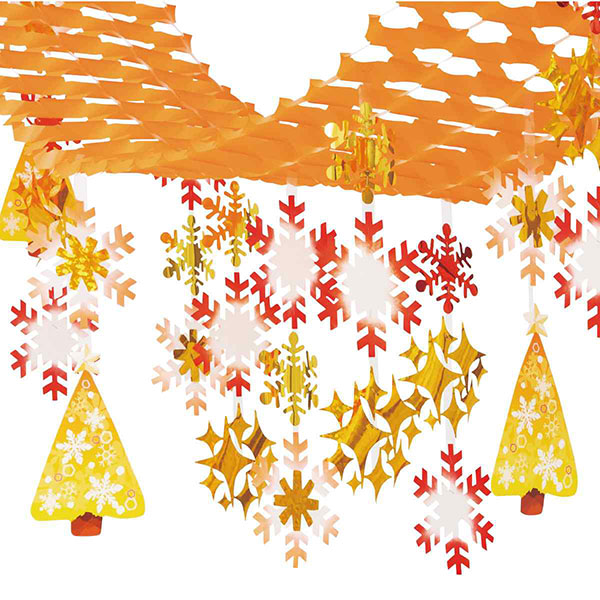 ウォームキラキラスノーツリープリーツハンガー