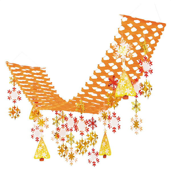 ウォームキラキラスノーツリープリーツハンガー