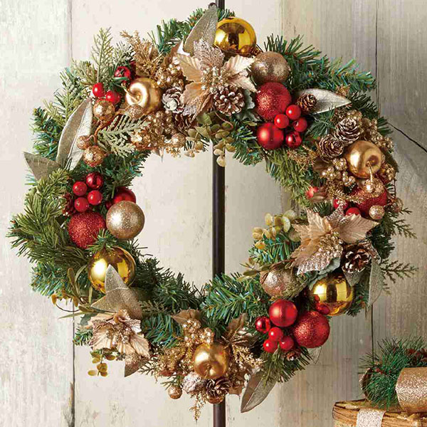 デコレーションリース【ポインセチア】