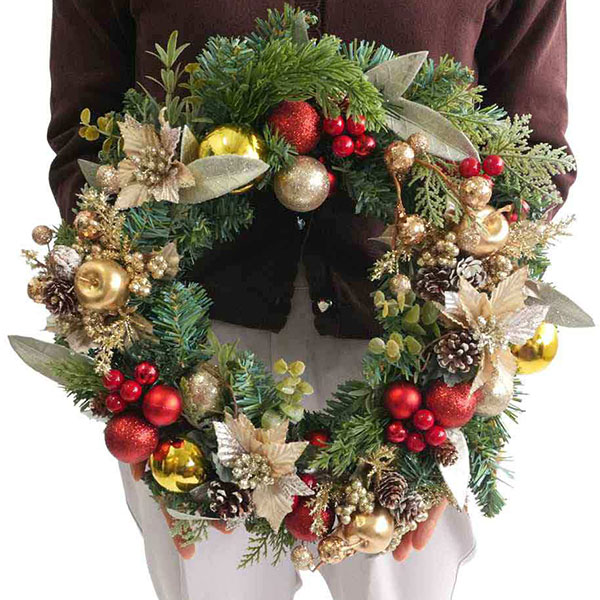 デコレーションリース【ポインセチア】