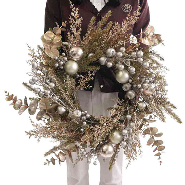 ゴールドデコレーションリース