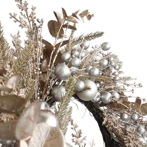 ゴールドデコレーションリース