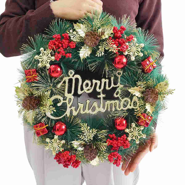 クリスマスナチュラルリース【レッド】