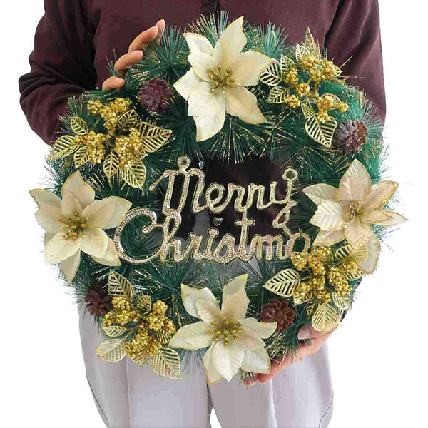 クリスマスナチュラルリース【ゴールド】